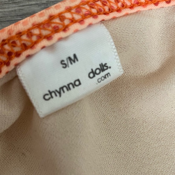 Chynna Dolls bikini top Laguna String Bikini in Orange Leopard Print in size S - Picture 5 of 8